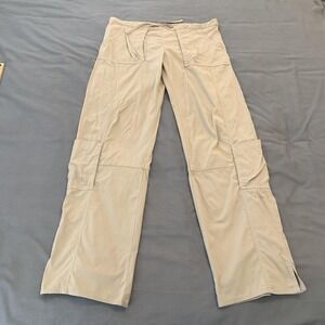 Lucy Pants Womens M Tall Beige Lucy Flex Drawstring Hiking Lightweight Outdoor